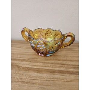 Carnival glass sugar bowl